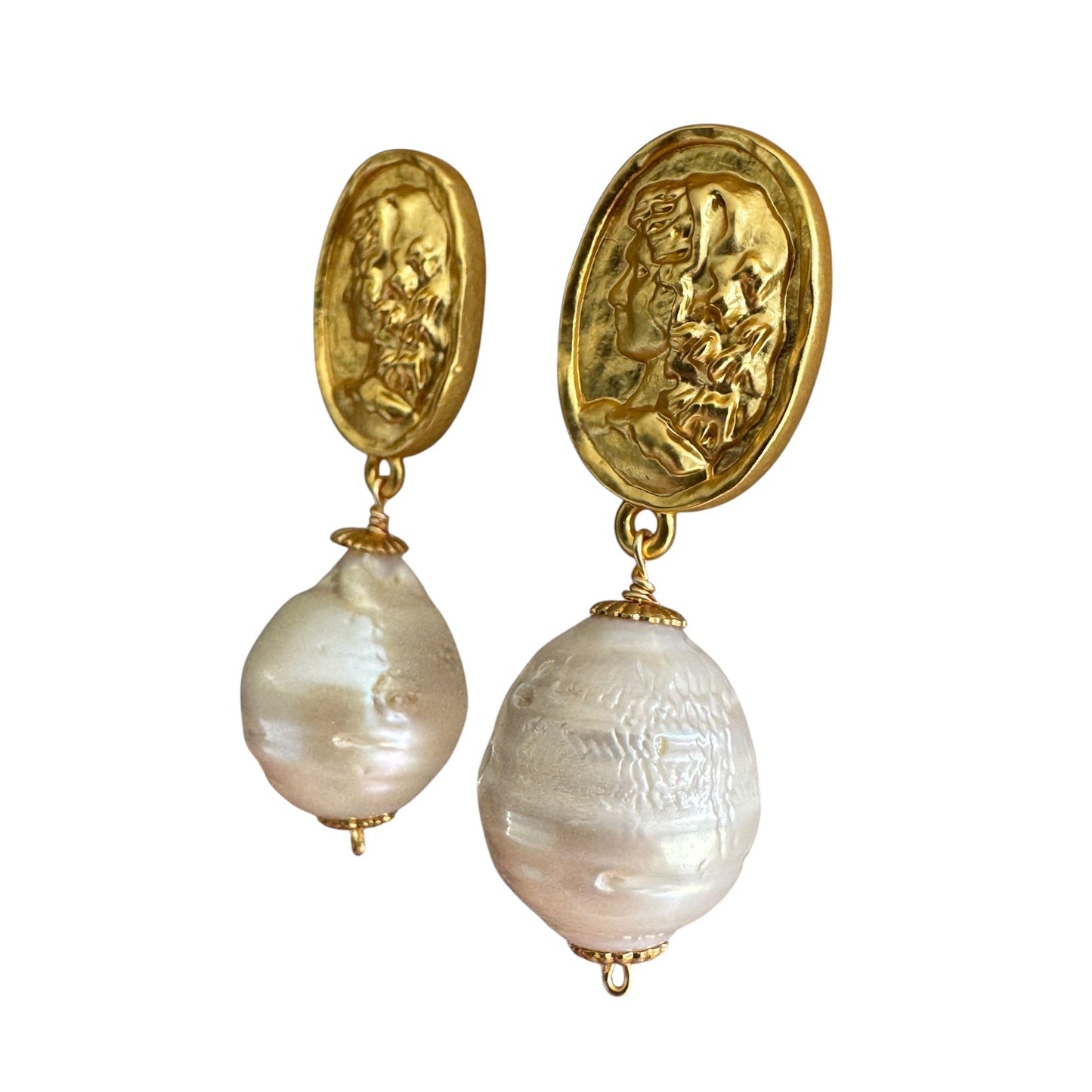 045 Pearl Coin Earrings
