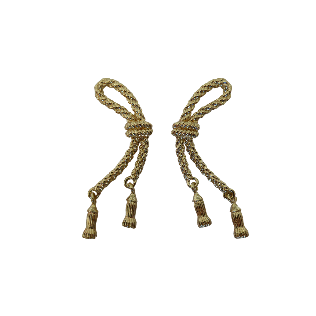 058 Gold Rope Earrings