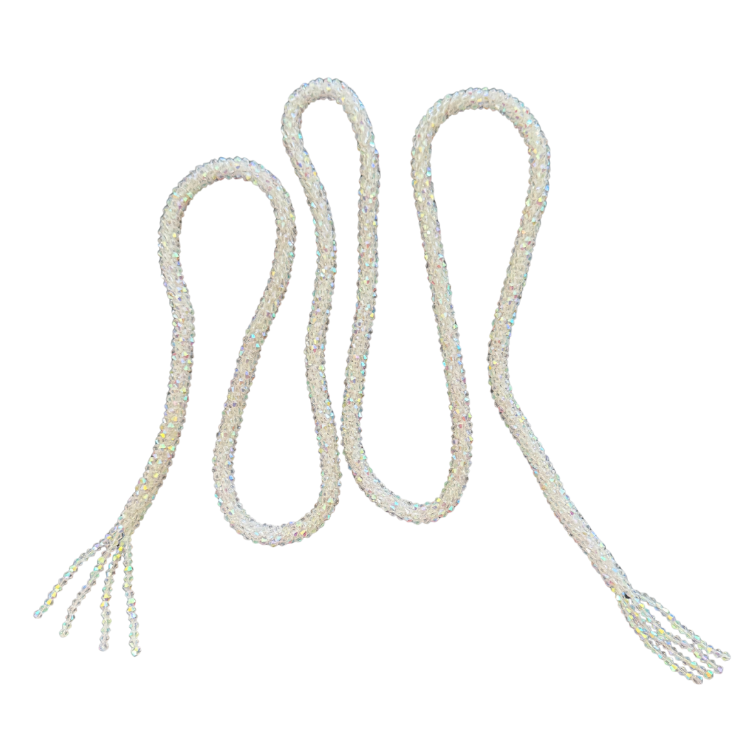 Marg Wrap Beaded Necklace / Belt (165cm),White