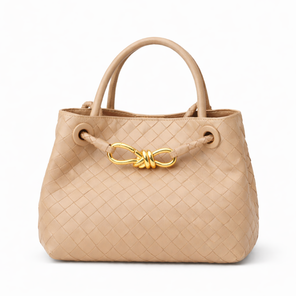 DEMI Mini Weave Bag, Latte *Mid-March Delivery*