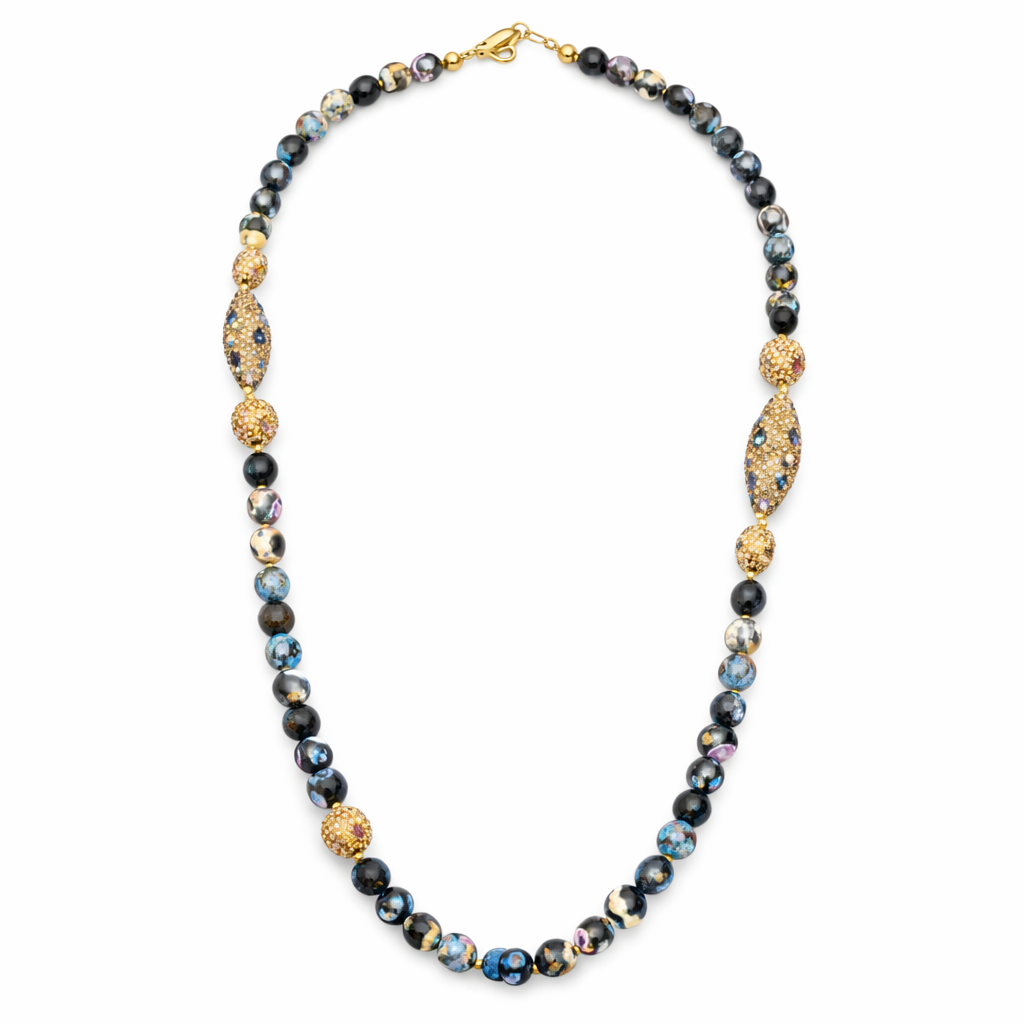 0004 Multi Beaded Long Necklace