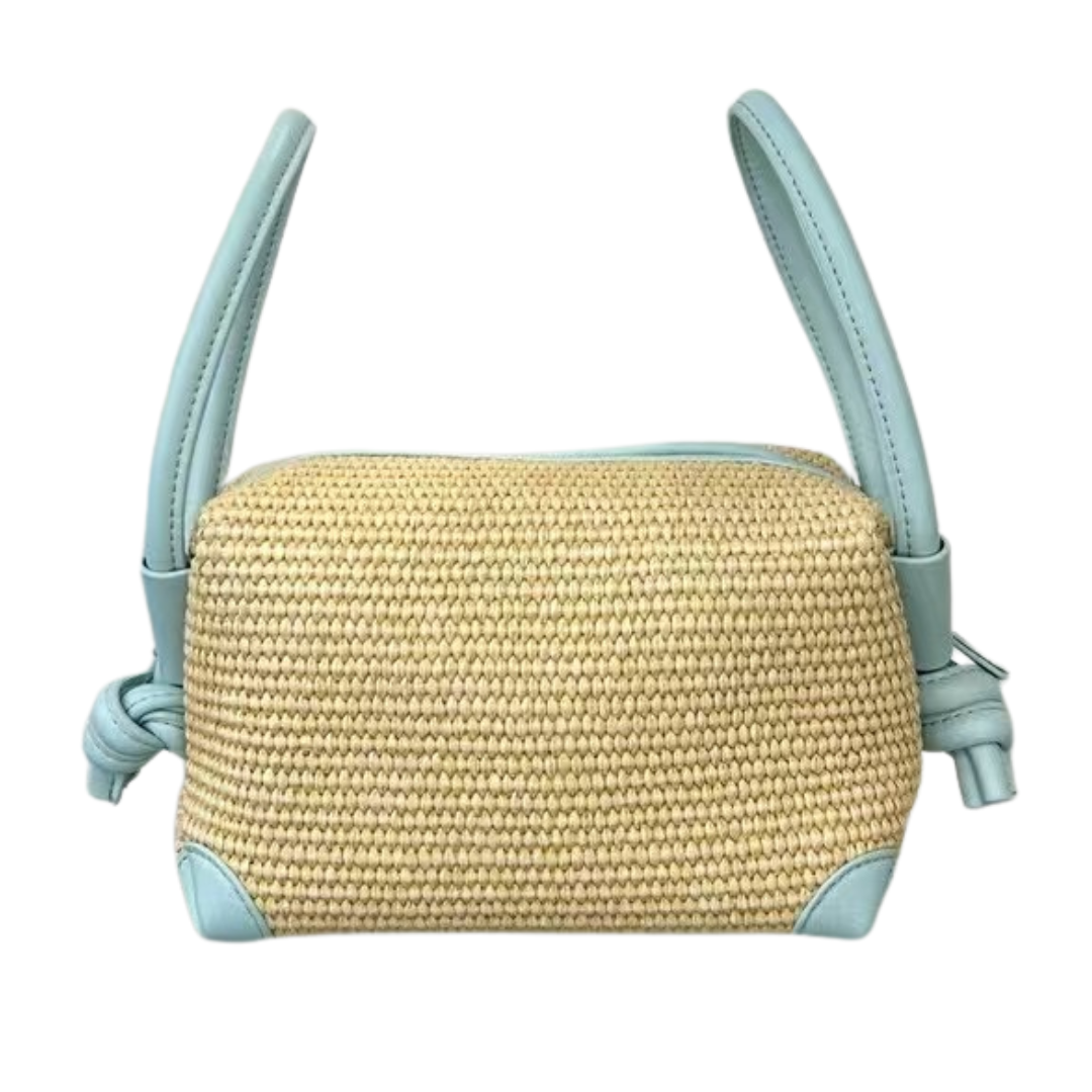 TAYLOR, Raffia Multi-Way Bag in Sky Blue