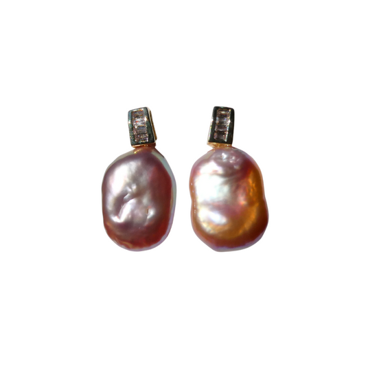 055 Pink Pearl Studs