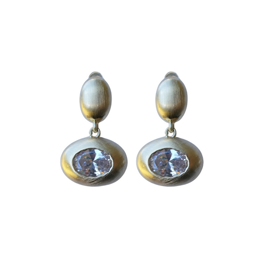 057 Matte Gold Statement Earrings