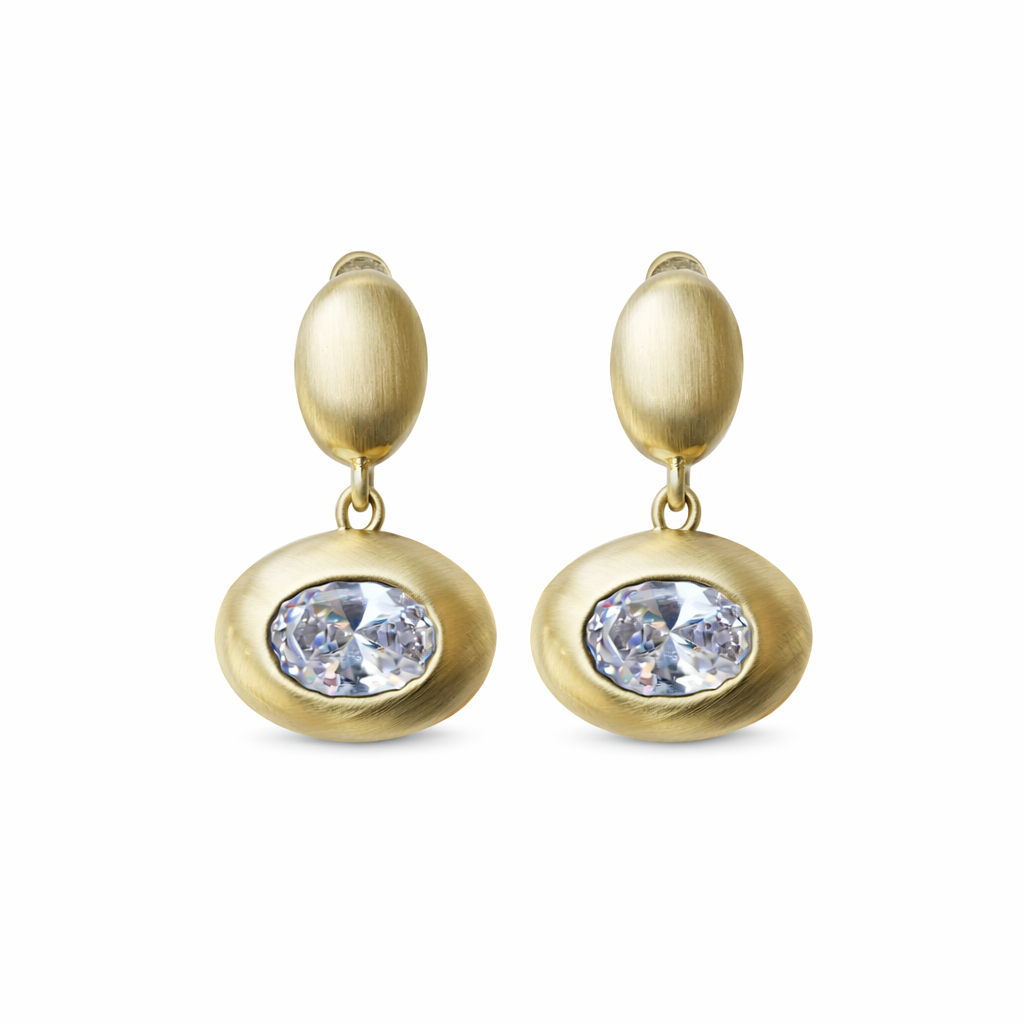 057 Matte Gold Statement Earrings