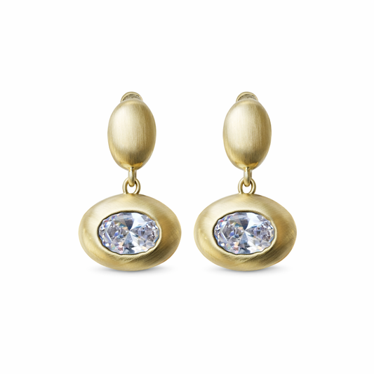 057 Matte Gold Statement Earrings