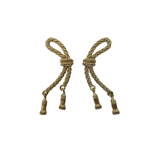 058 Gold Rope Earrings