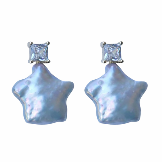 059 Star Pearl Studs