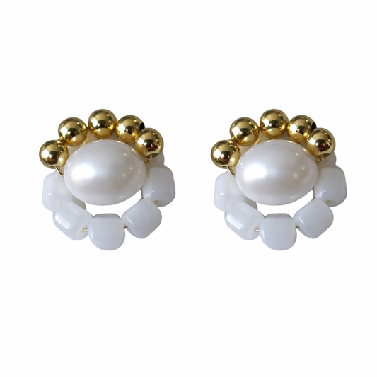 062 Pearl & Beaded Studs