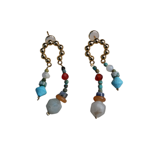 076 Multi-Beaded Earrings