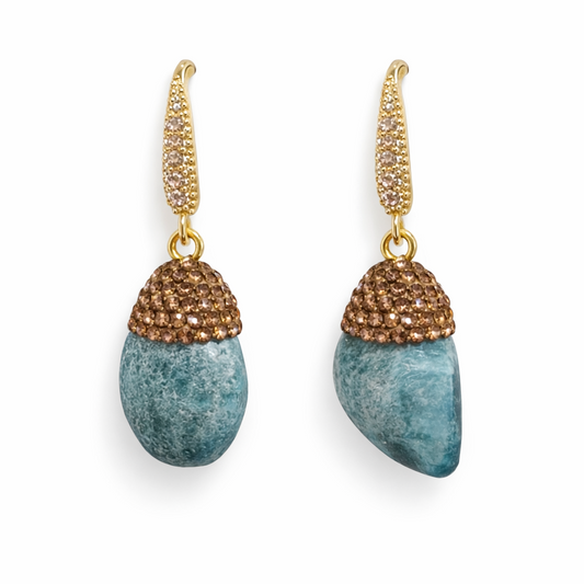 091 Green Aventurine Drop Hook Earrings