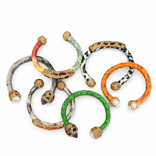 107 Assorted Snake Skin Cuff