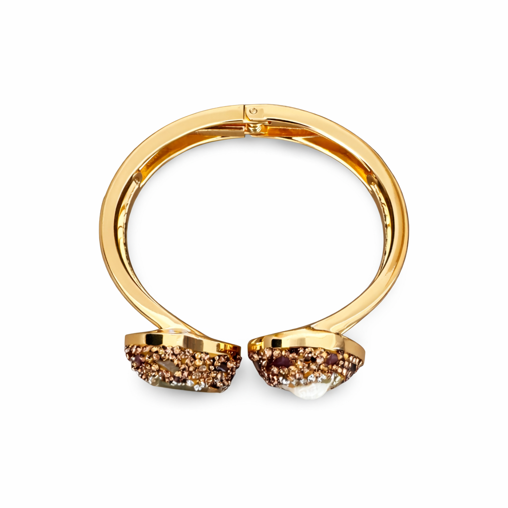 109 Gold Pearl + Stone Cuff *Spring Opening*