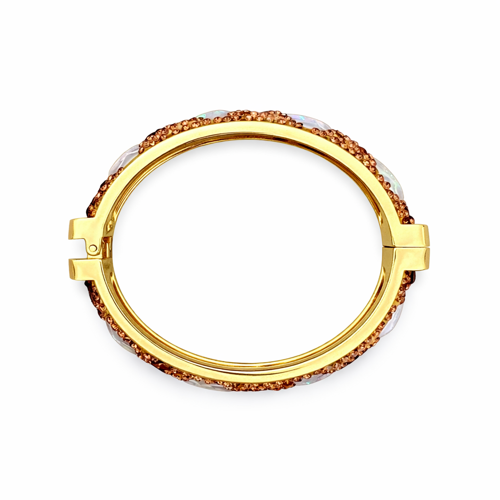 110 Gold Crystal + Stone Bangle, Moondust *Spring Opening*