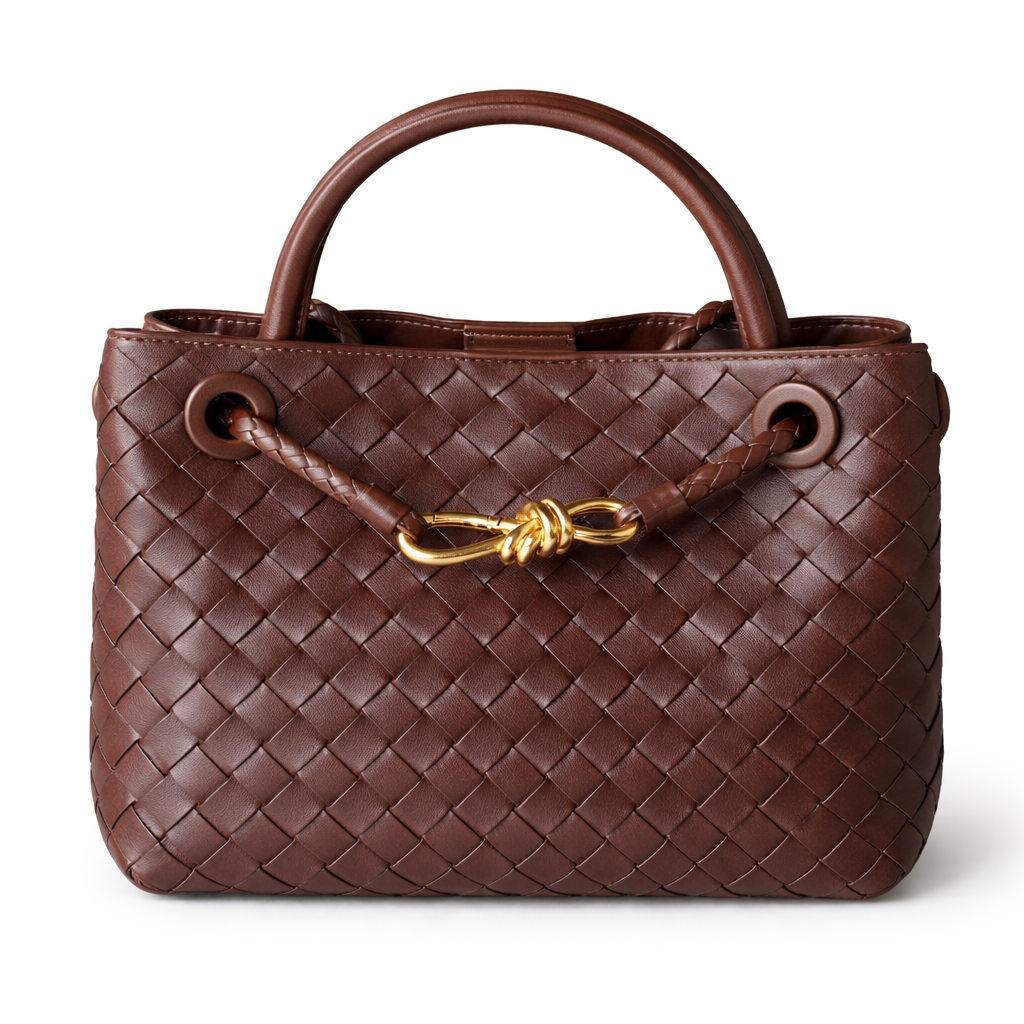 DEMI Mini Weave Bag, Chocolate