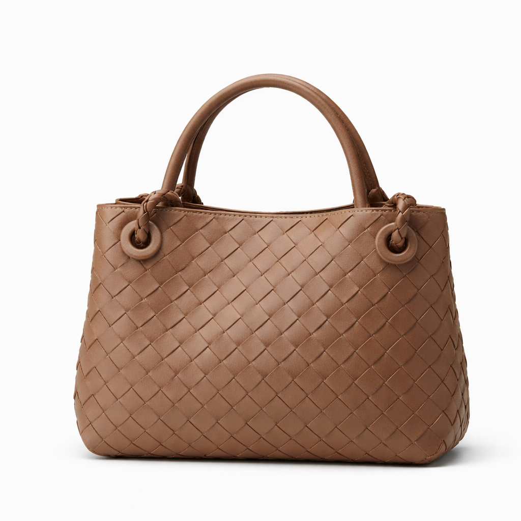 DEMI Mini Weave Bag, Mocha *Early-March Delivery*