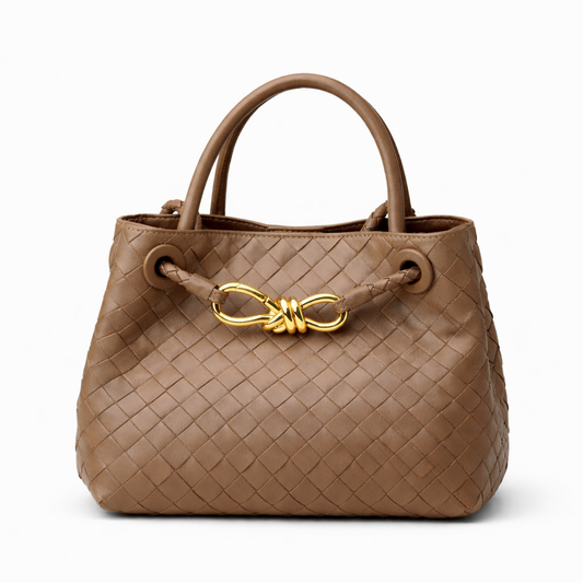 DEMI Mini Weave Bag, Mocha *Early-March Delivery*