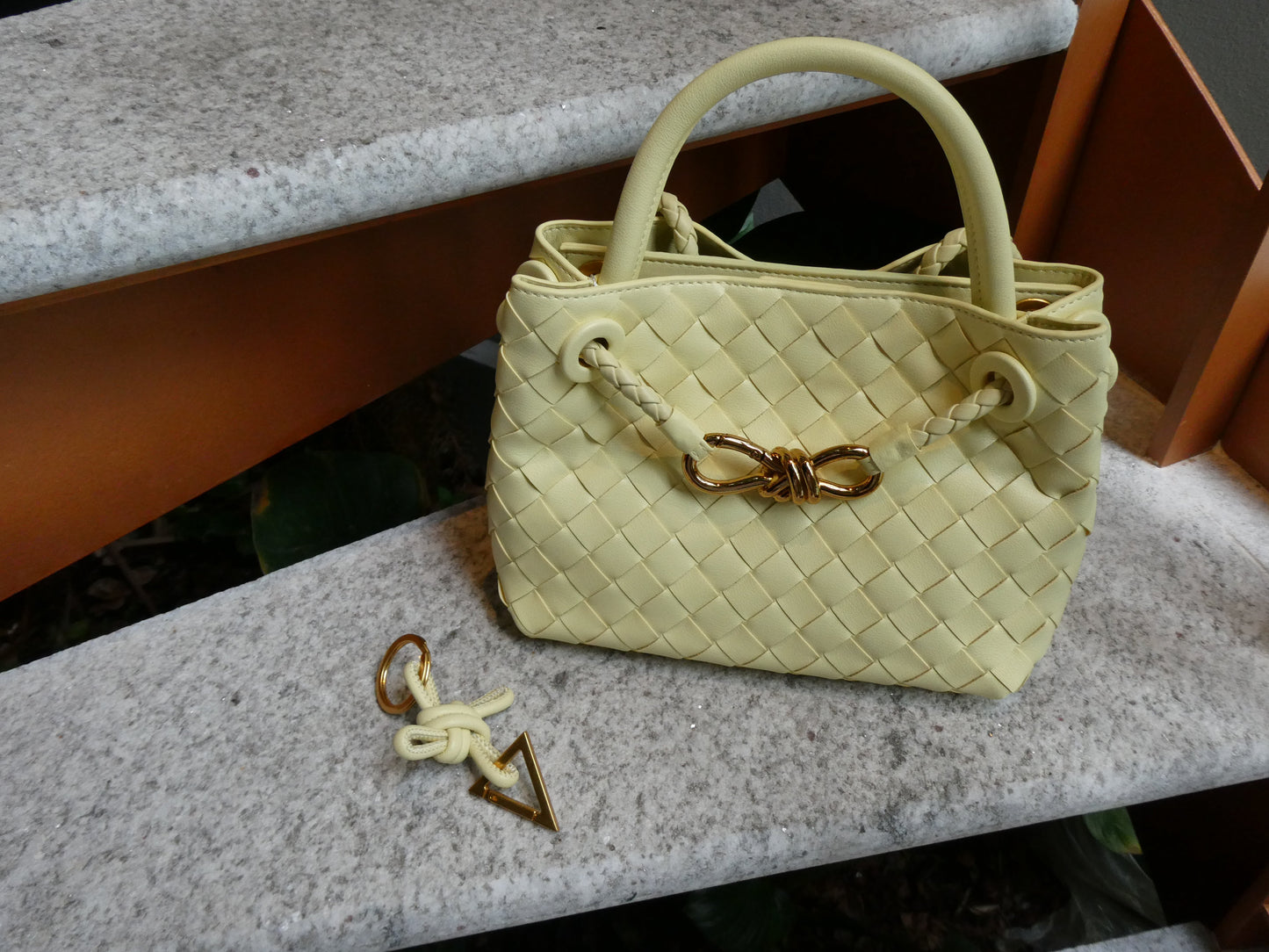 DEMI Mini Weave Bag, Lemon