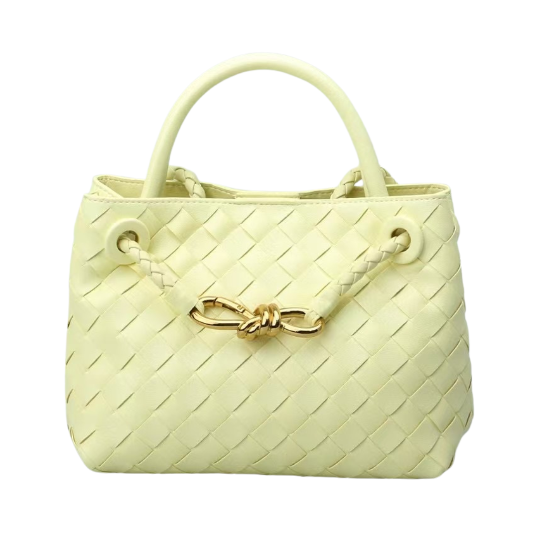 DEMI Mini Weave Bag, Lemon