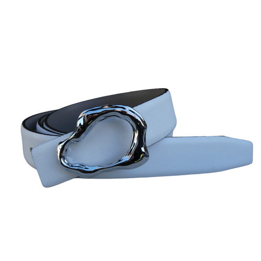 Grace Belt, White/Grey *2-3 WEEKS FROM ORDER*