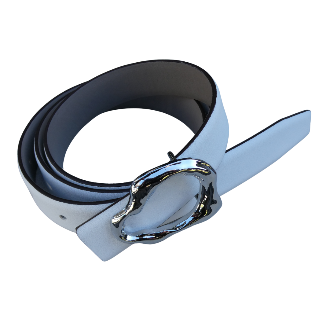 Grace Belt, White/Grey *2-3 WEEKS FROM ORDER*