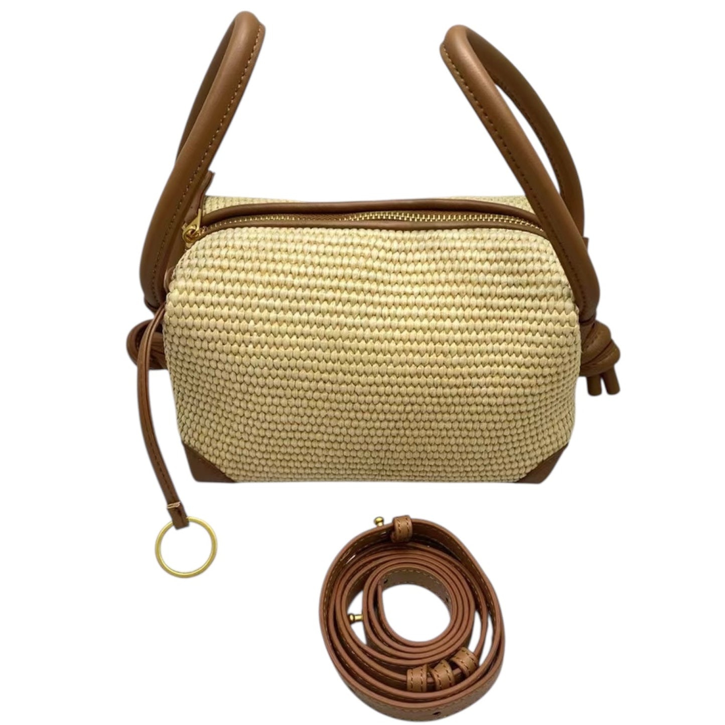 TAYLOR, Raffia Multi-Way Bag in Tan