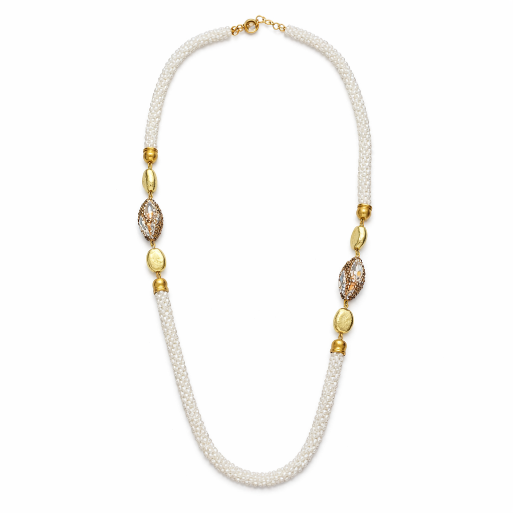 0021 Marg 'Fancy' Necklace, White