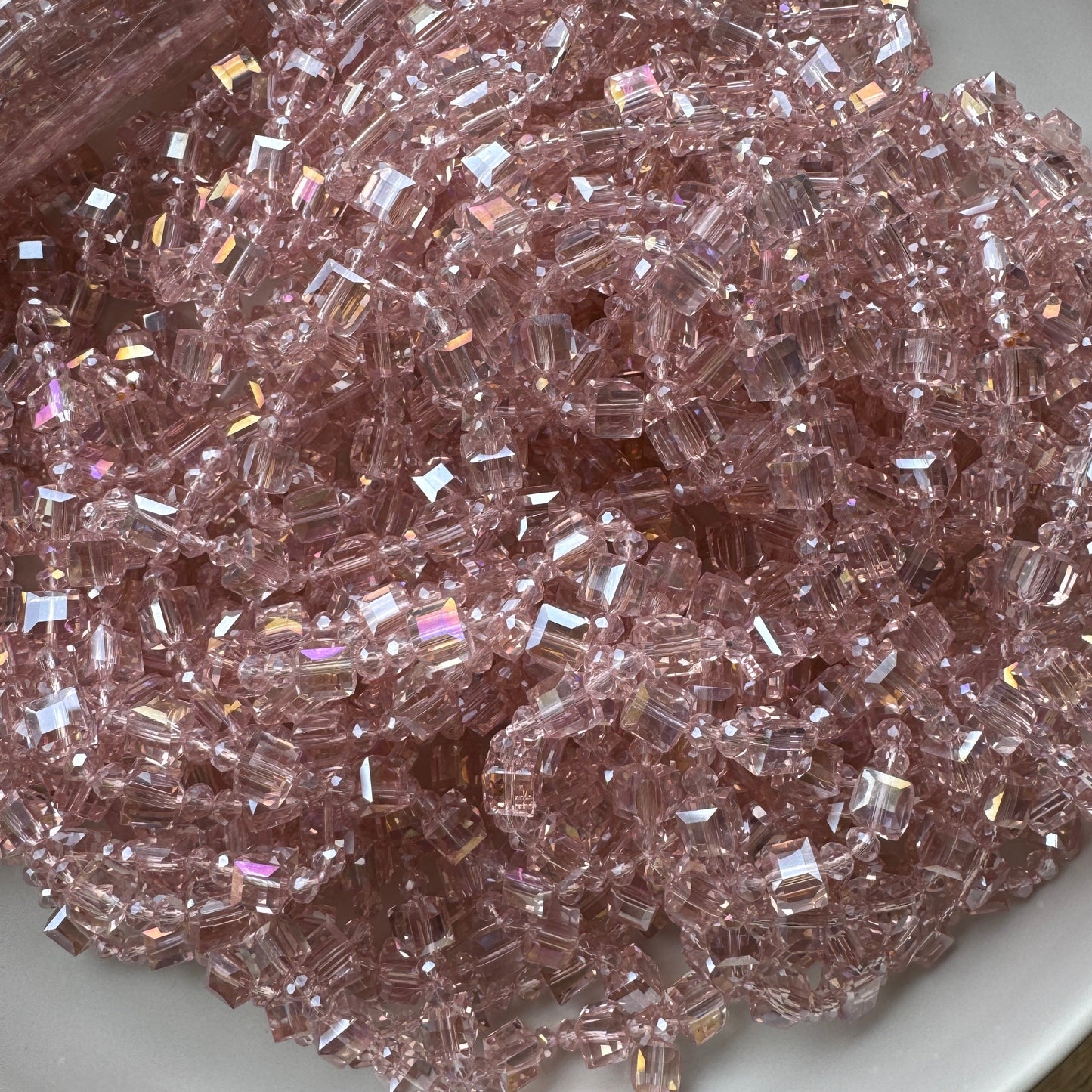 0006 Beaded Long Necklace, Floss