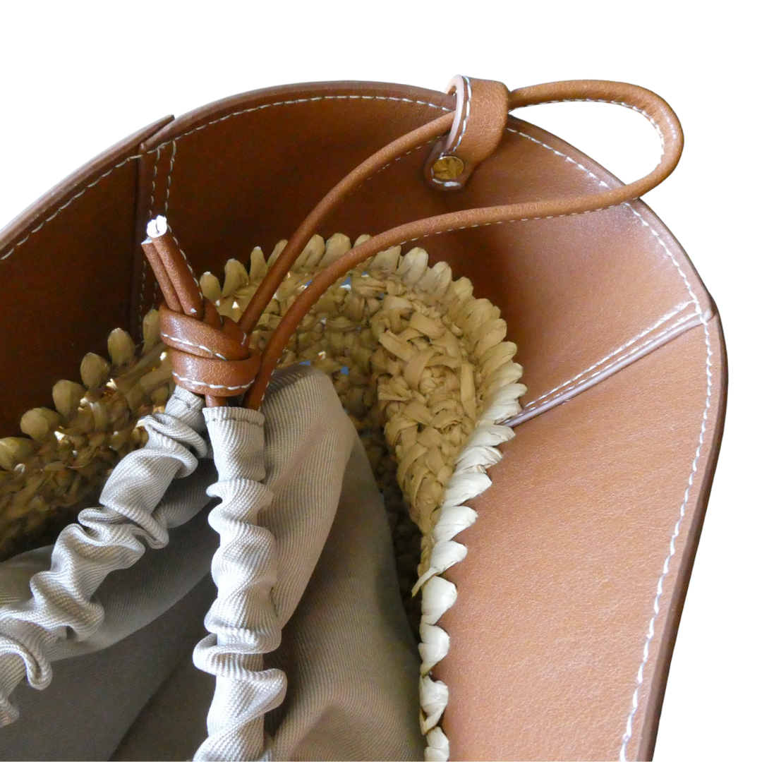 JENNY Raffia / Cognac Tote Bag *LATE-SEPT*