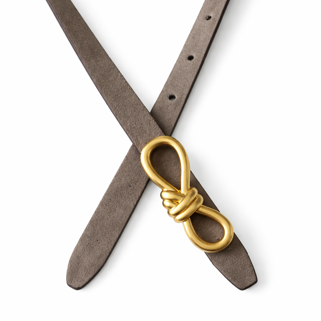 LOUIS Choc / Grey Suede Belt