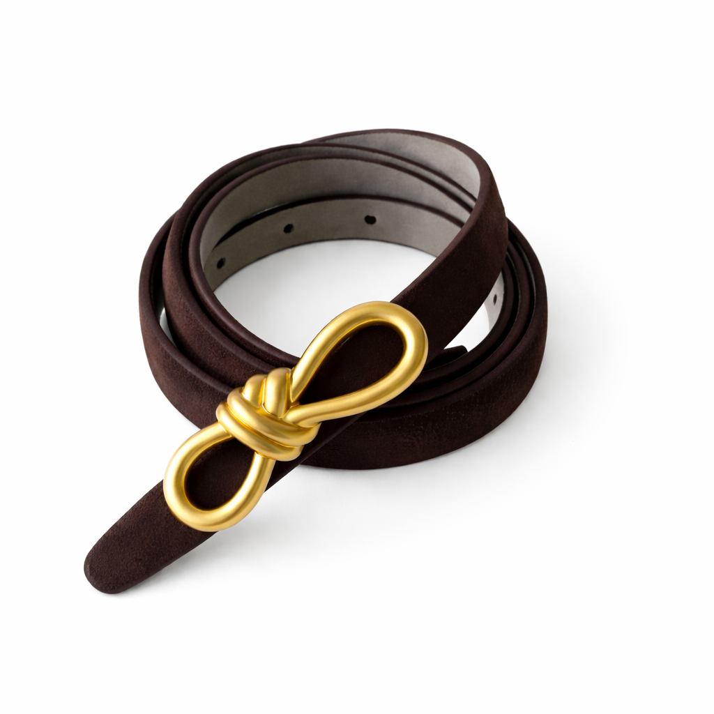 LOUIS Choc / Grey Suede Belt