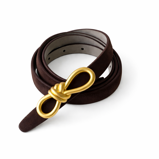 LOUIS Choc / Grey Suede Belt
