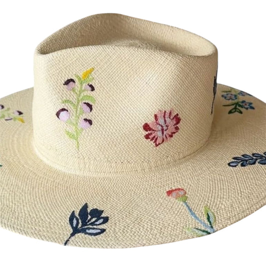 PANAMA, 13cm Embroided New Floral *STOCK COMING EARLY AUGUST*