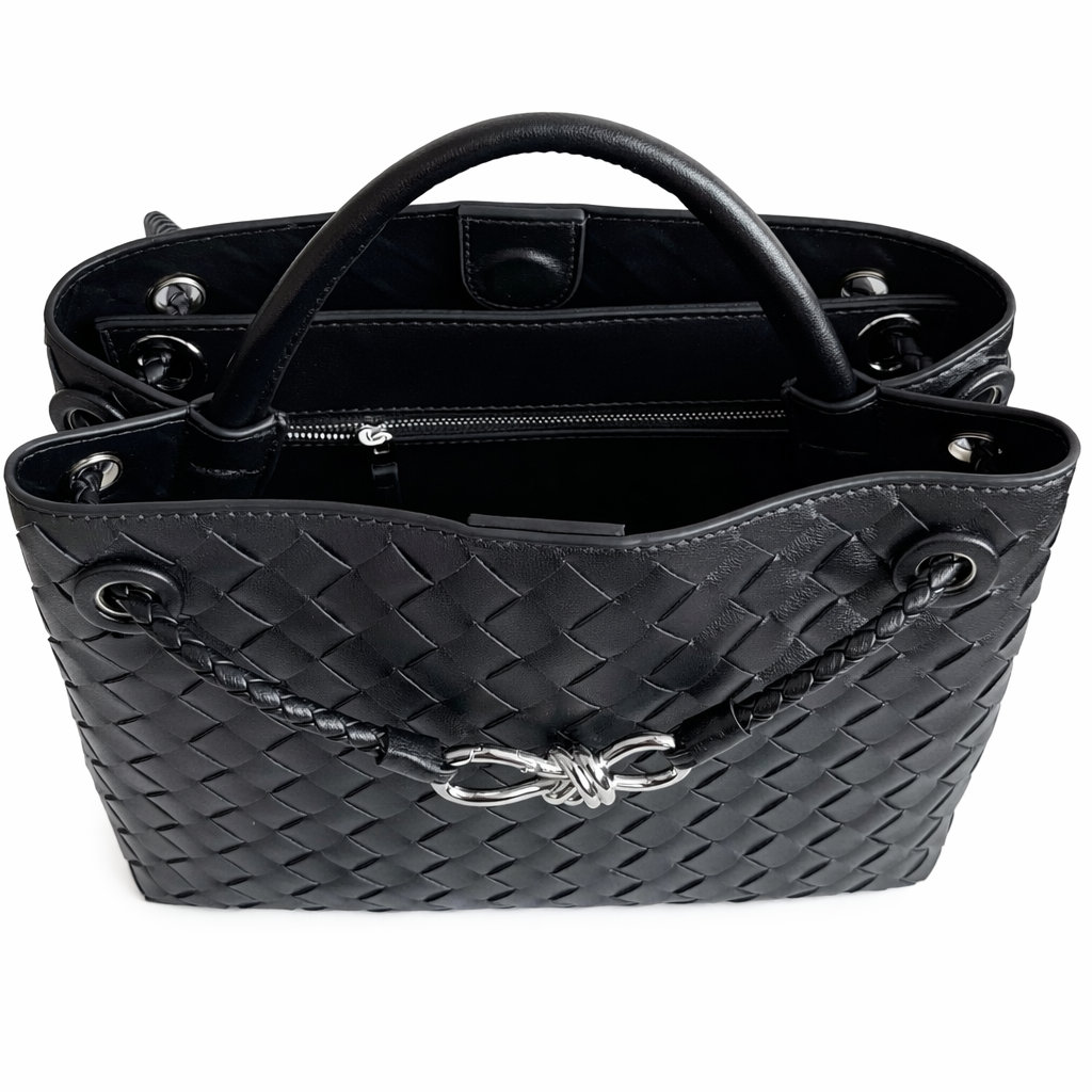 PL (Small), Black Leather *Silver Hardware* - *Early-March Delivery*