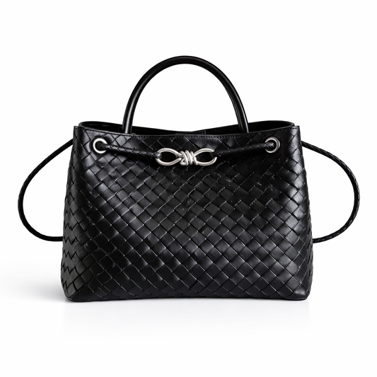 PL (Small), Black Leather *Silver Hardware*