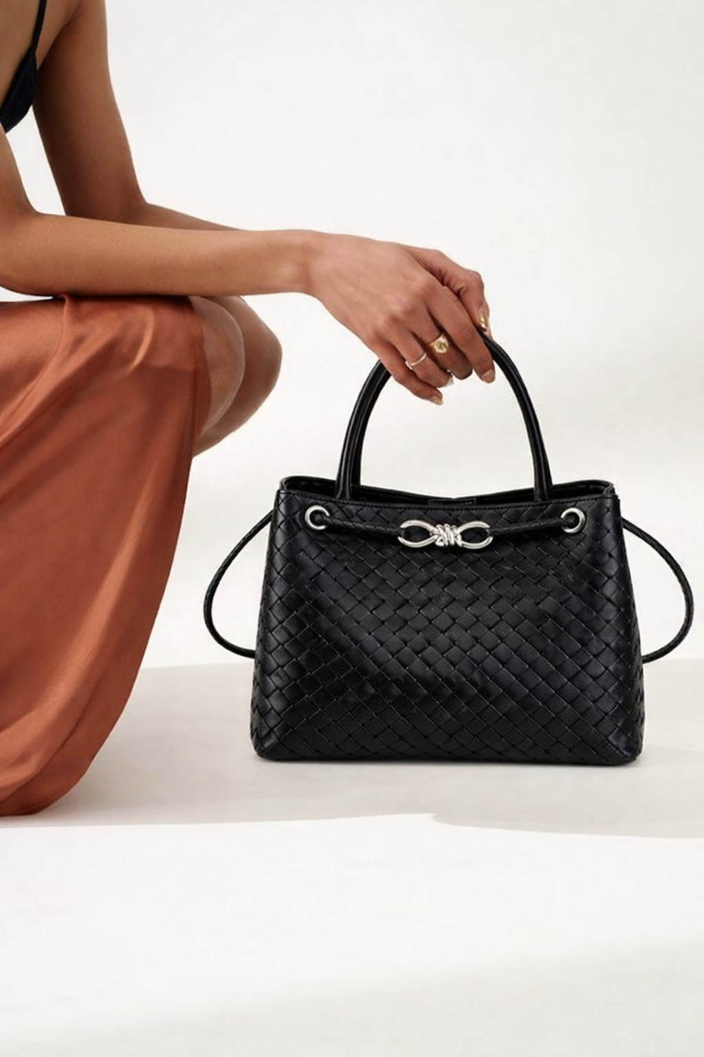 PL (Small), Black Leather *Silver Hardware* - *Early-March Delivery*