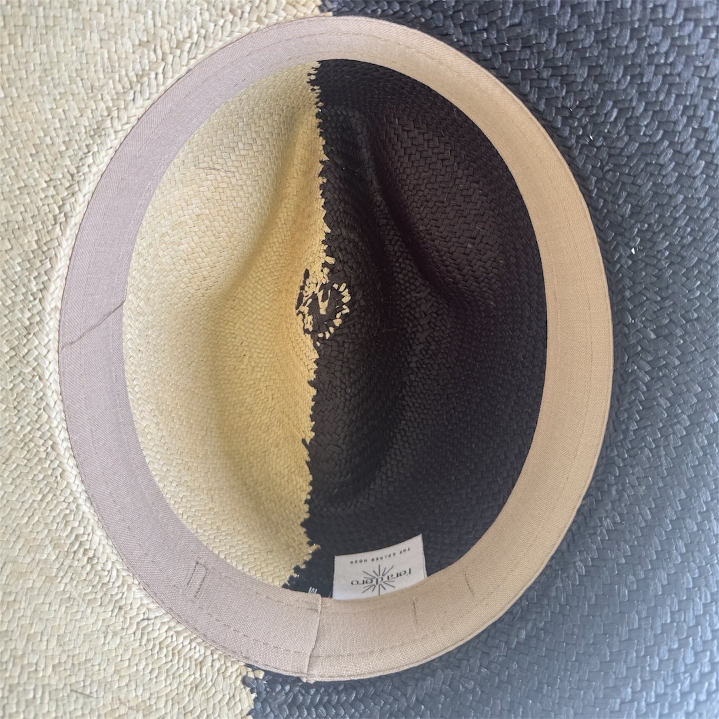 PANAMA, 9cm Black / Natural Bi-Colour