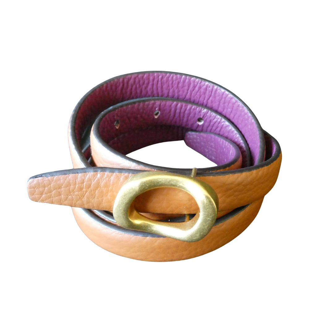 Vivien Belt, Tan/Wine *2-3 WEEKS FROM ORDER*
