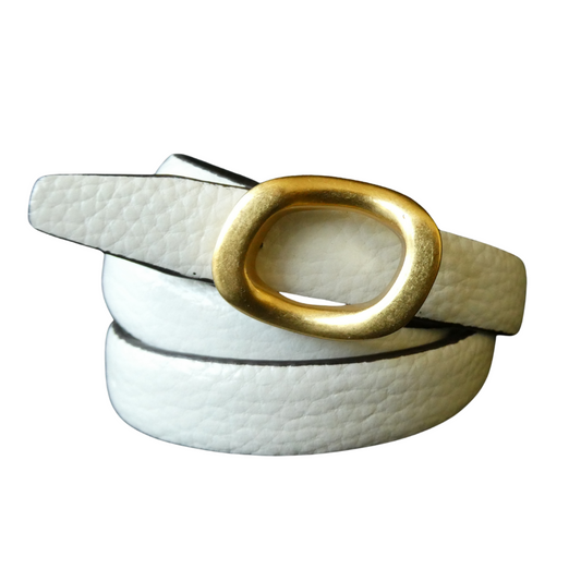 Vivien Belt, White/Grey *EARLY-SEPT*